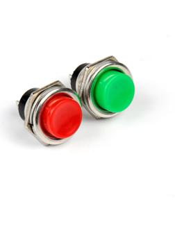 Кнопка - выключатель, без подсветки, МИКС