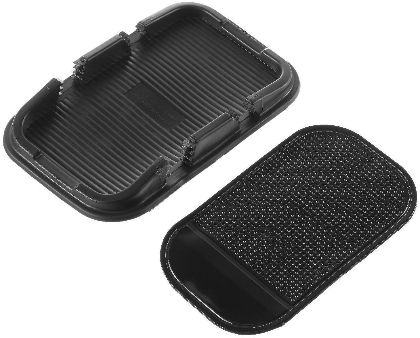 Коврик противоскользящий, 16×10×1.5, черный, набор 2 шт