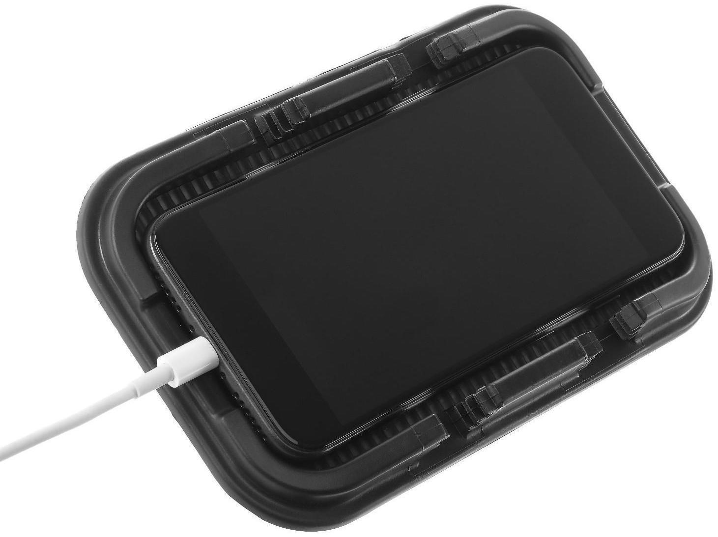 Коврик противоскользящий, 16×10×1.5, черный, набор 2 шт