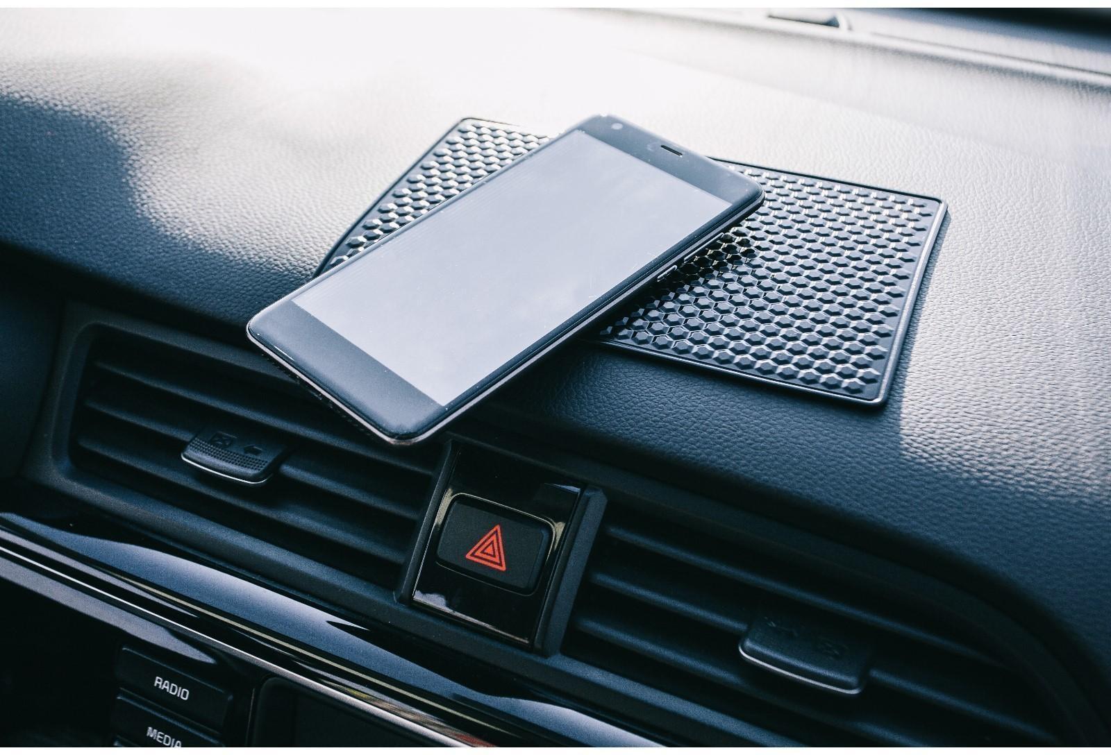 Коврик противоскользящий, мелкие соты, 18×12 см, черный