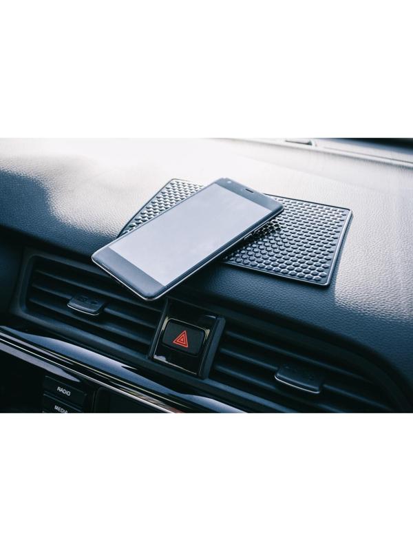 Коврик противоскользящий, мелкие соты, 18×12 см, черный