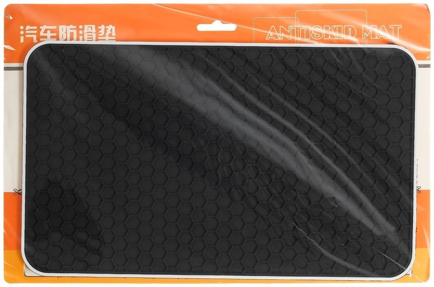 Коврик противоскользящий 27.5×17 см, соты, черный