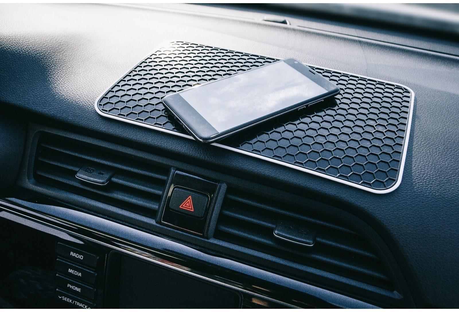 Коврик противоскользящий 27.5×17 см, соты, черный