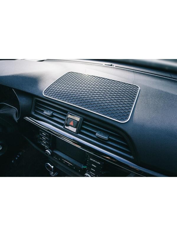 Коврик противоскользящий 27.5×17 см, соты, черный