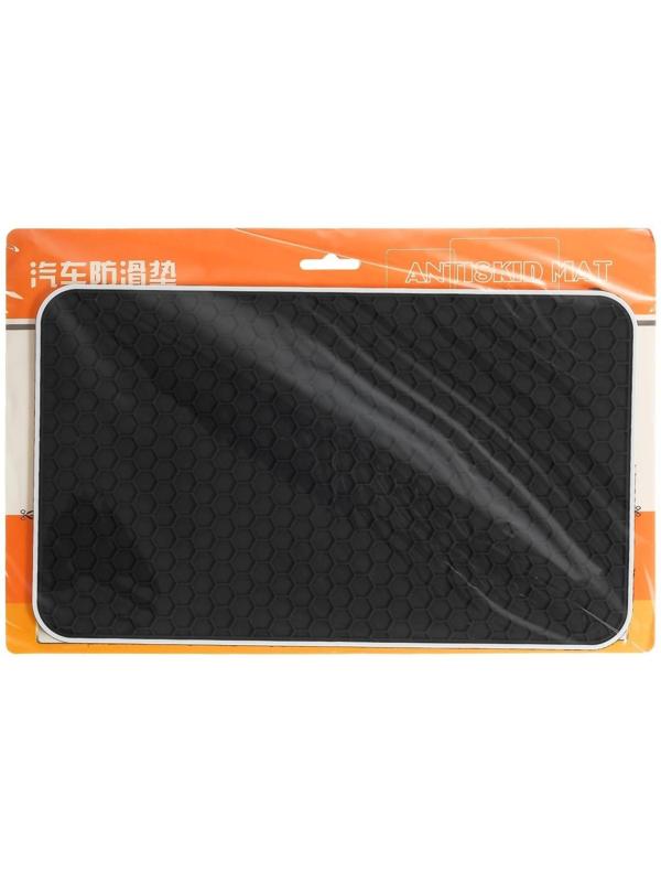 Коврик противоскользящий 27.5×17 см, соты, черный