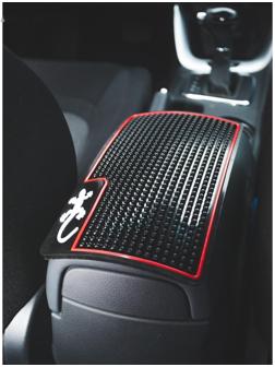 Массажный коврик подлокотника, ящерица с красной окантовкой, 26×15 см