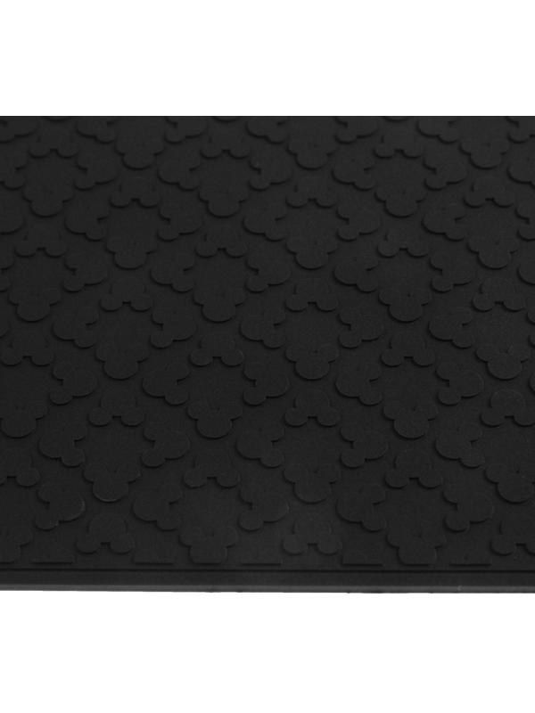 Коврик противоскользящий 20×13 см, пиксели, черный