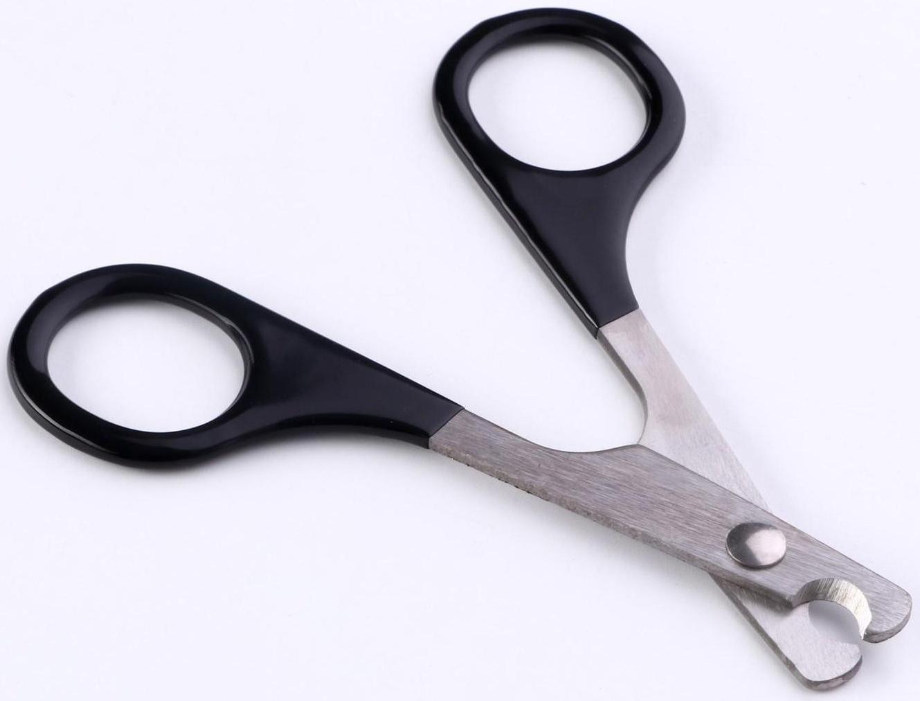 Ножницы-когтерезы большие, отверстие 10 мм, чёрные