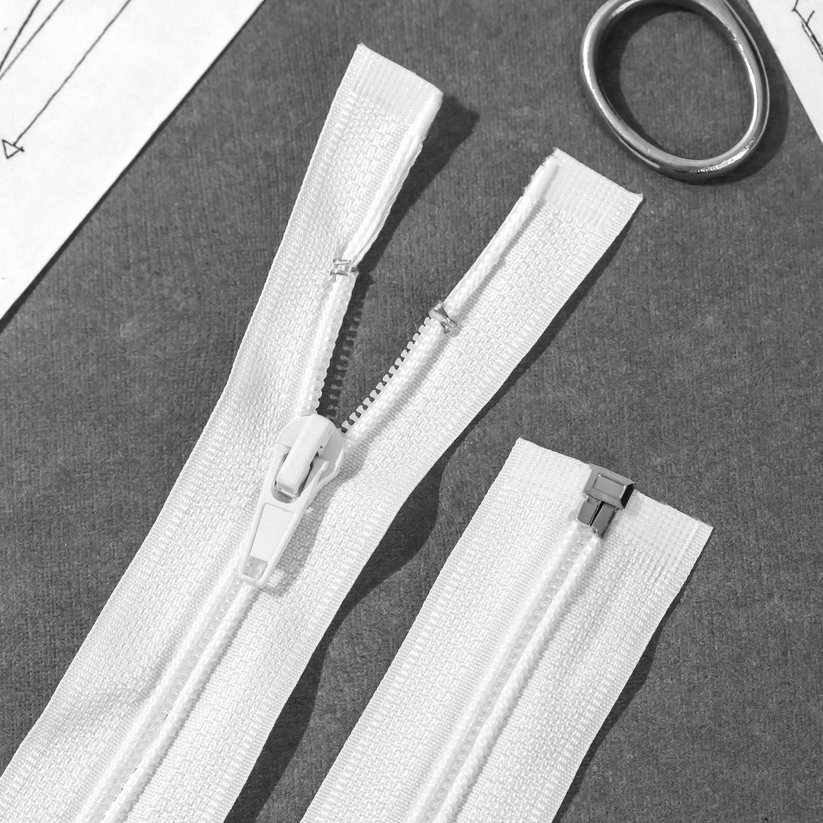 Молния разъёмная «Спираль», №5, замок автомат, 60 см, цвет белый