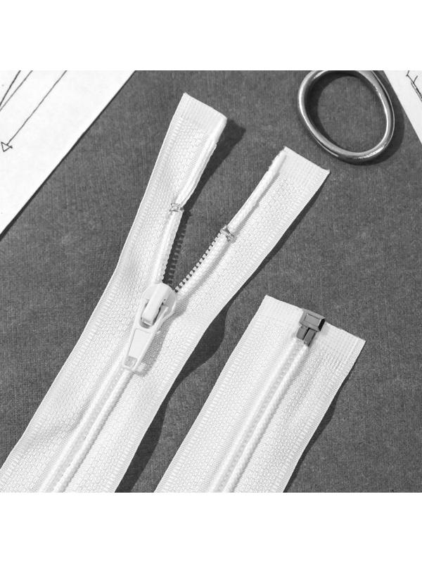 Молния разъёмная «Спираль», №5, замок автомат, 60 см, цвет белый