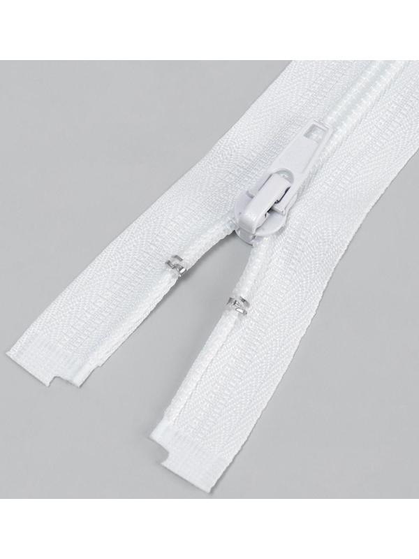 Молния разъёмная «Спираль», №5, замок автомат, 80 см, цвет белый