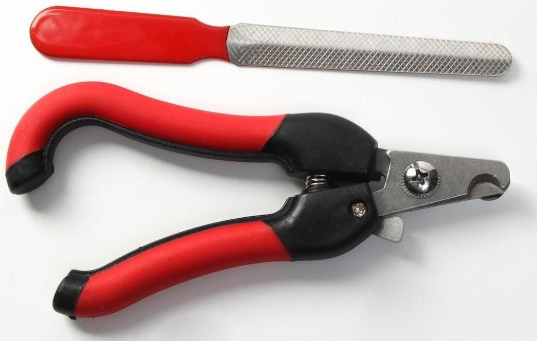 Набор по уходу за когтями: когтерез боковой (отверстие 11мм) и пилка, микс цветов