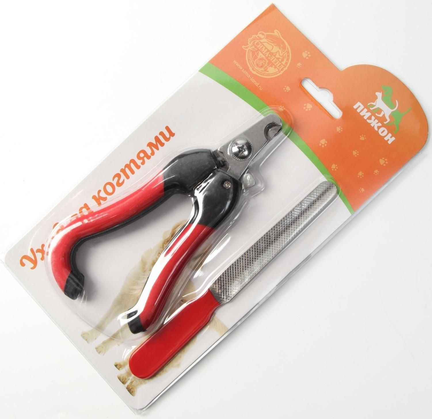 Набор по уходу за когтями: когтерез боковой (отверстие 11мм) и пилка, микс цветов