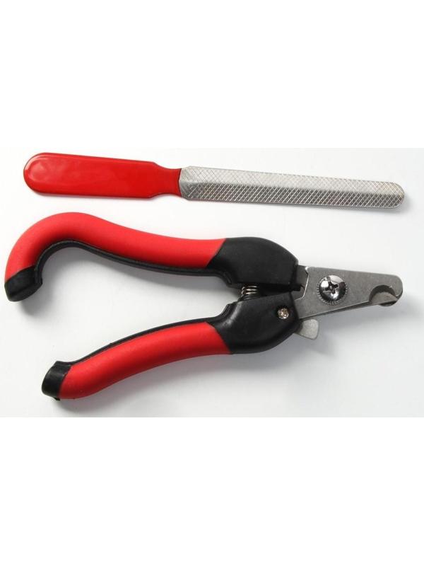 Набор по уходу за когтями: когтерез боковой (отверстие 11мм) и пилка, микс цветов