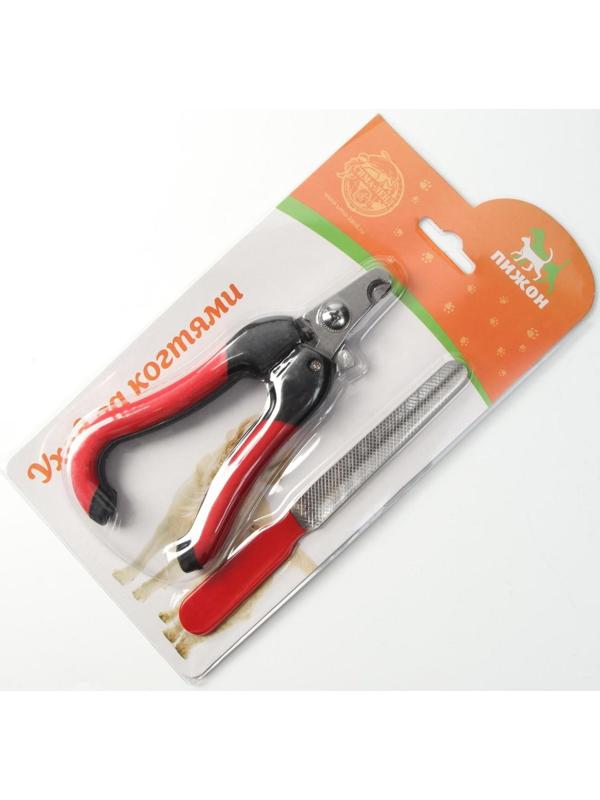 Набор по уходу за когтями: когтерез боковой (отверстие 11мм) и пилка, микс цветов