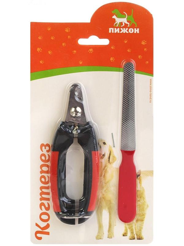 Набор по уходу за когтями: когтерез боковой (отверстие 9 мм) и пилка, микс цветов