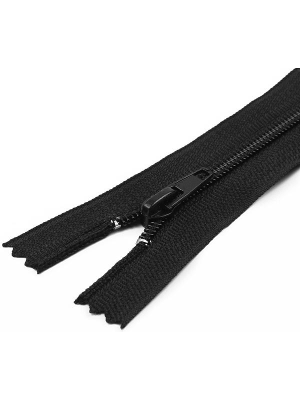 Молния неразъёмная «Спираль», №4, замок автомат, 20 см, цвет чёрный