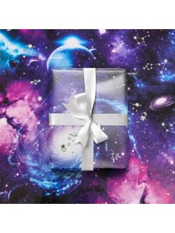 Бумага упаковочная глянцевая «Космос», 50 х 70 см / 10 шт.