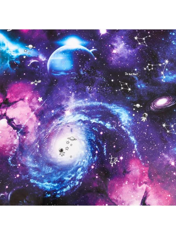 Бумага упаковочная глянцевая «Космос», 50 х 70 см / 10 шт.