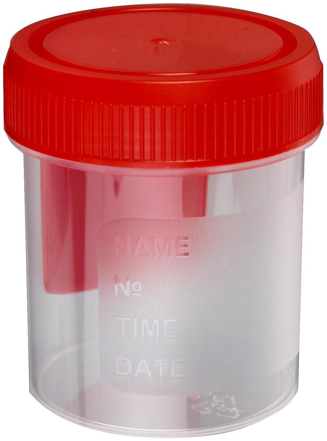 Контейнер для биопроб полимерный, стерильный, со шпателем, 60 мл