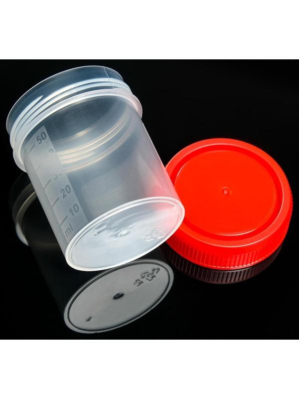 Контейнер для биопроб полимерный, стерильный, без шпателя, 60 мл