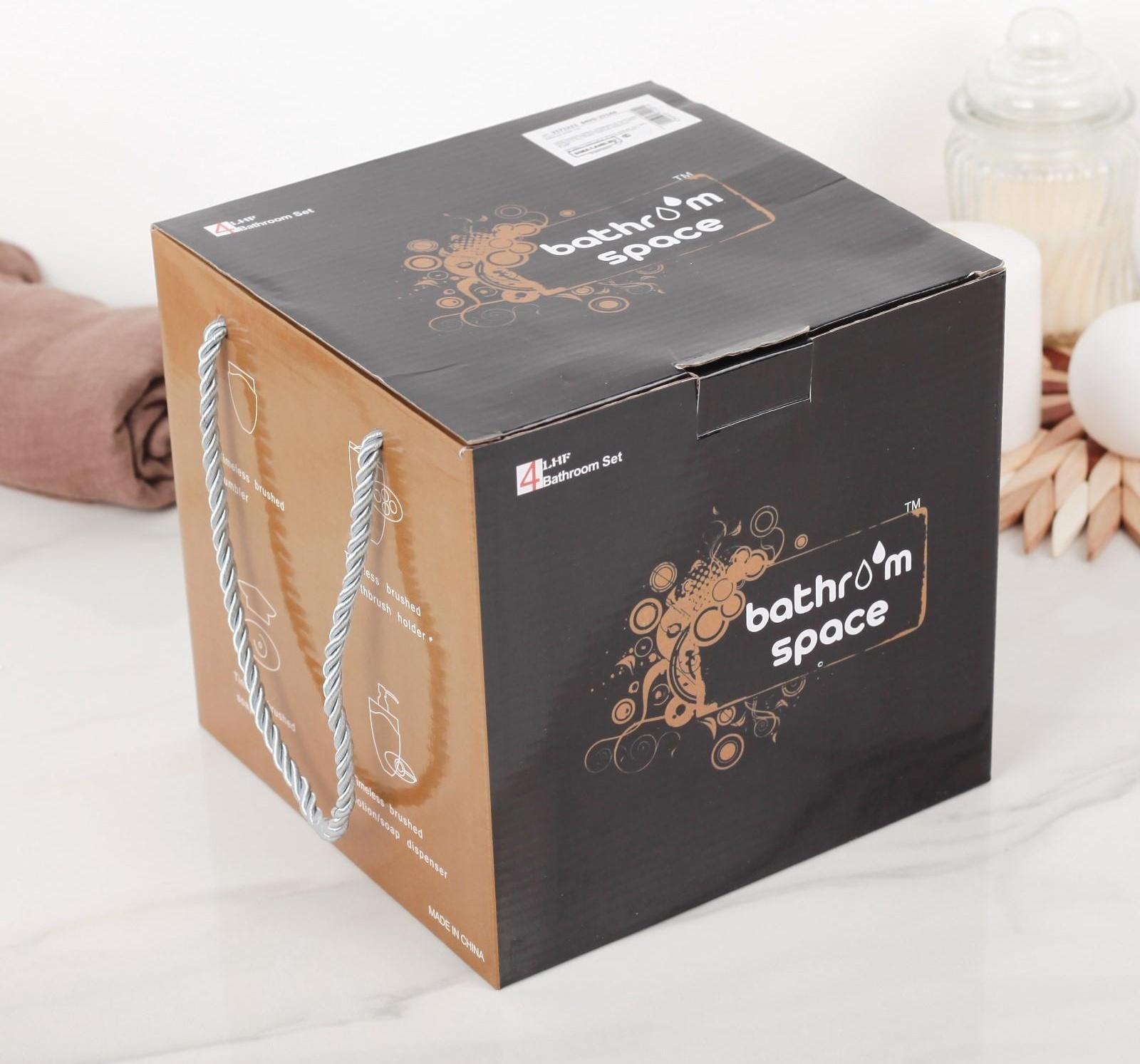 Набор аксессуаров для ванной комнаты «Лоск», 4 предмета (дозатор 200 мл, мыльница, 2 стакана)