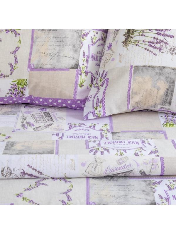 Постельное бельё «Этель» евро Лаванда 200×217 см, 240*220 см, 70×70 см - 2 шт., 100% хл, бязь 125 г/м²