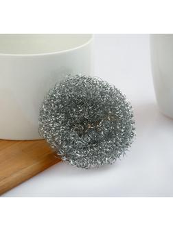 Губка для мытья посуды металлическая Доляна, спираль, 8 г