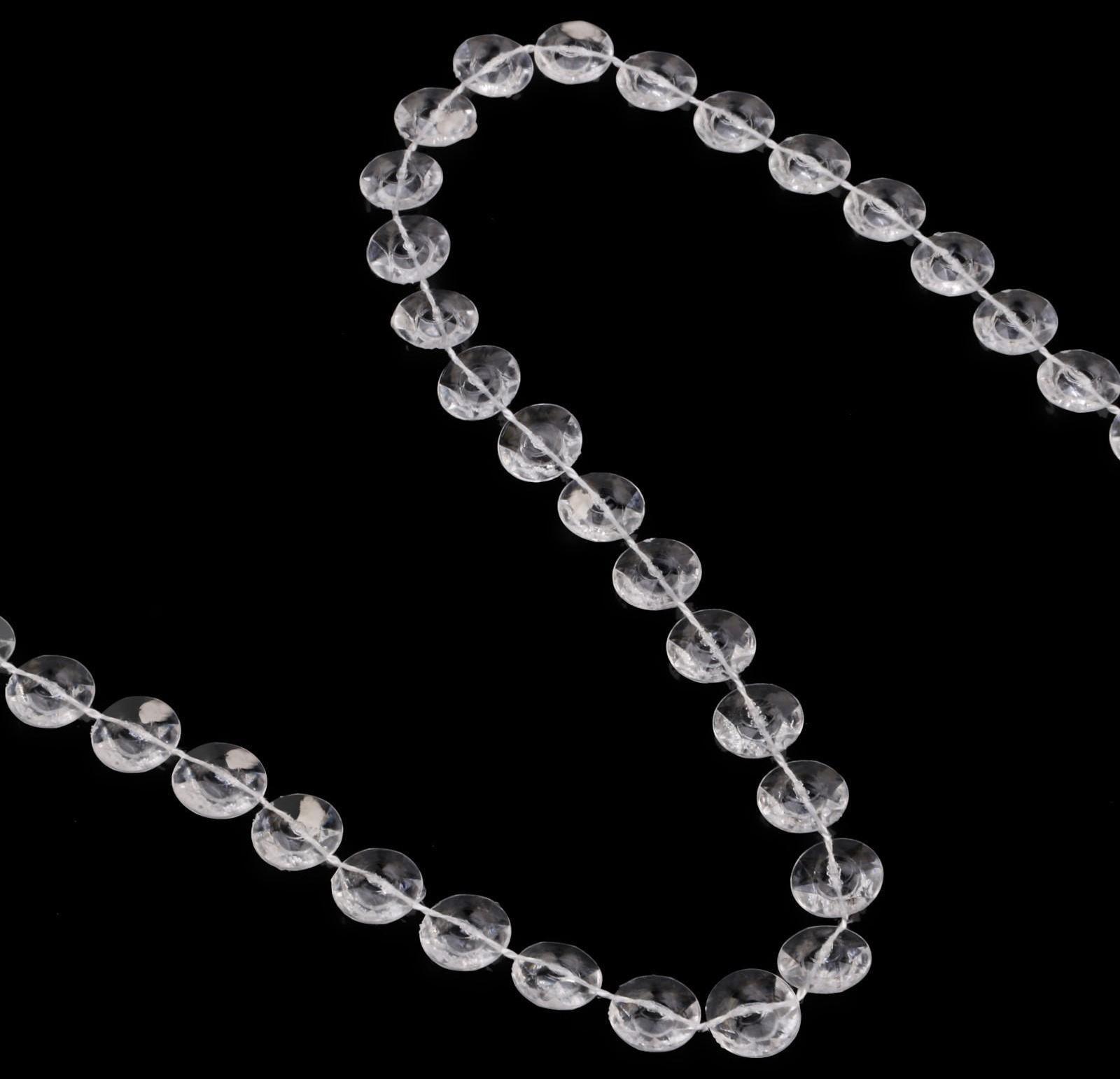 Бусы на нитях, 10 мм, 9 ± 1 м, цвет прозрачный