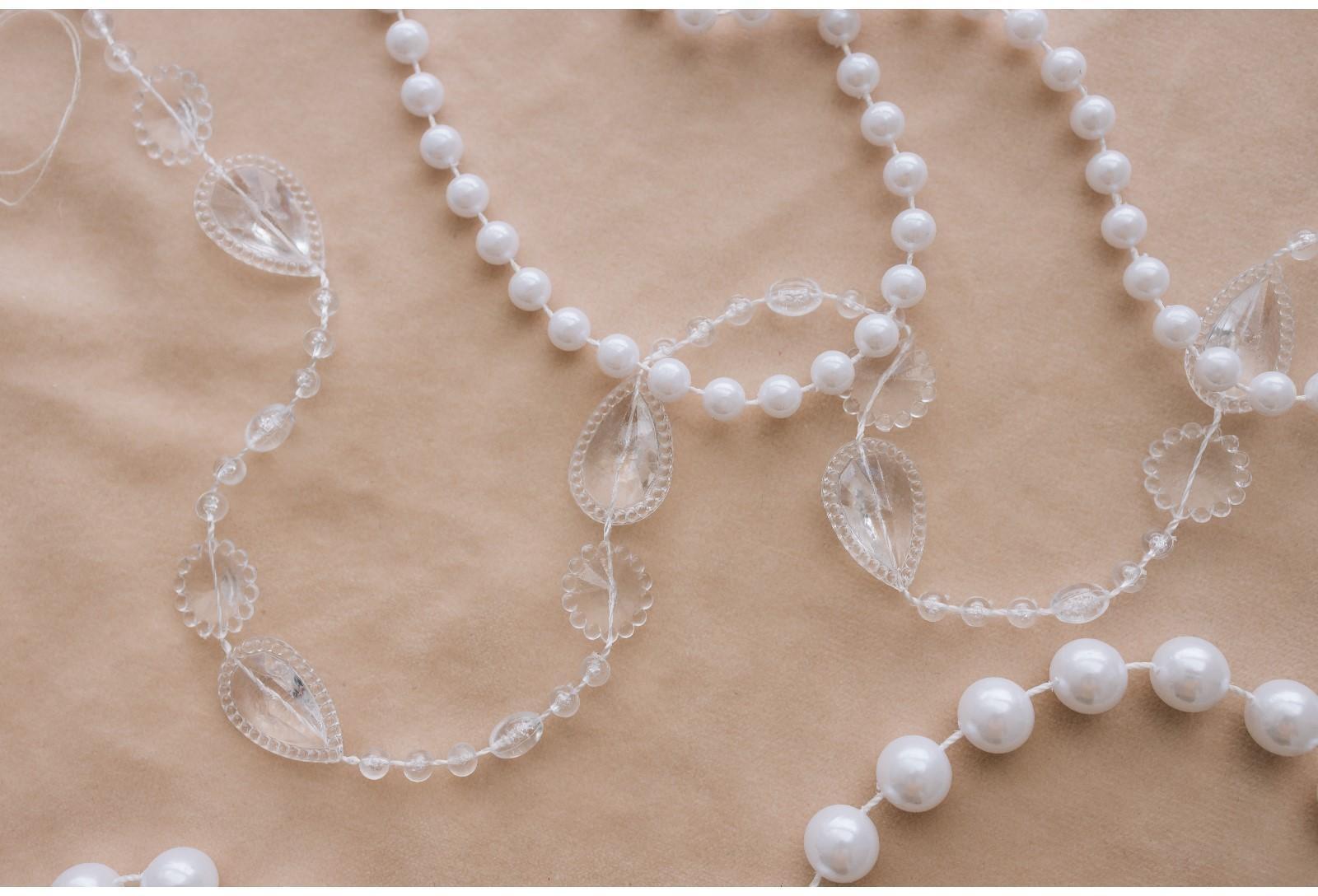 Бусы на нитях, 15 мм, 9 ± 1 м, цвет прозрачный