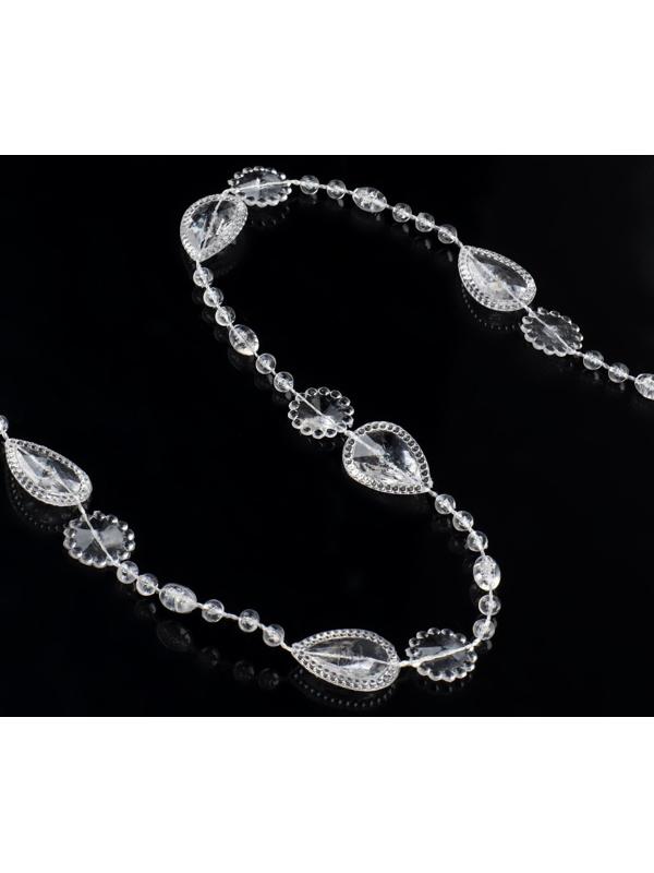 Бусы на нитях, 15 мм, 9 ± 1 м, цвет прозрачный