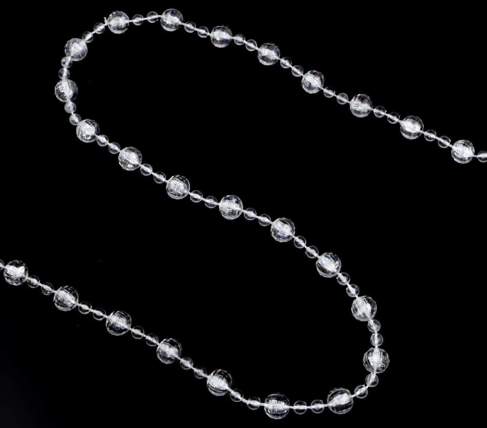 Бусы на нитях, 8 мм, 9 ± 1 м, цвет прозрачный