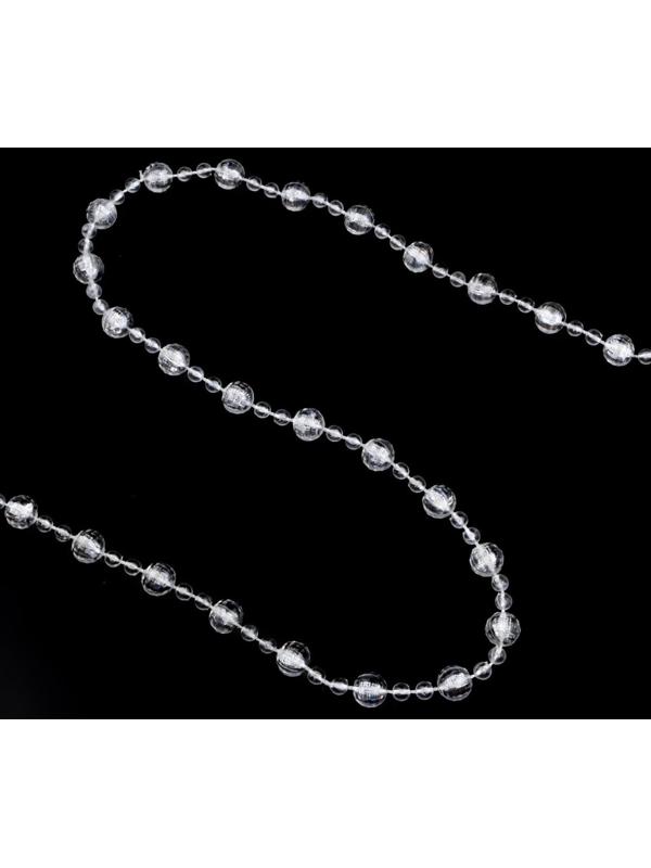 Бусы на нитях, 8 мм, 9 ± 1 м, цвет прозрачный