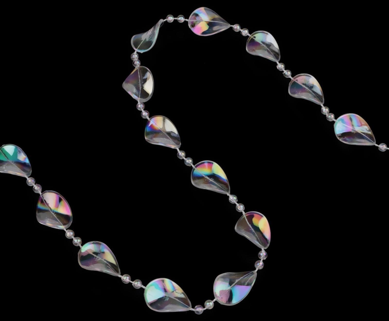 Бусы на нитях, с голографией, 16 мм, 9 ± 1 м, цвет прозрачный