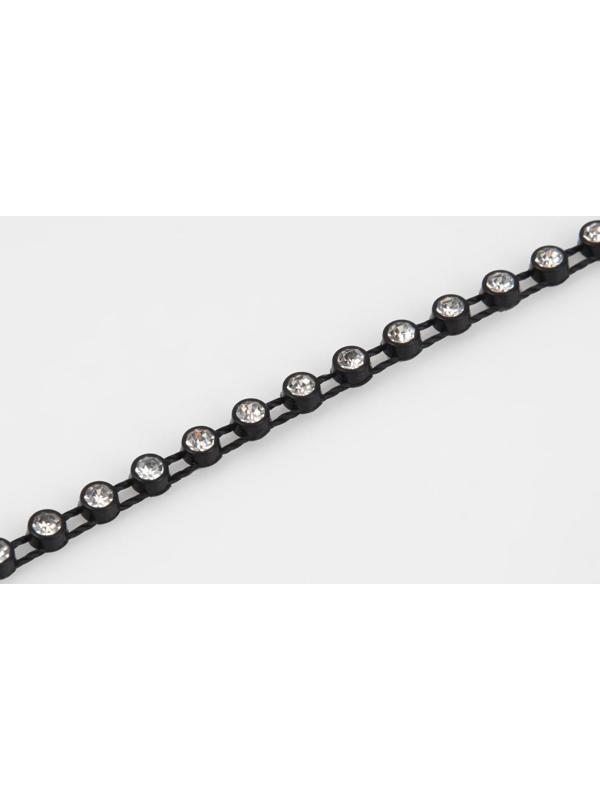 Стразы на нитях, 3 мм, 9 ± 1 м, цвет чёрный