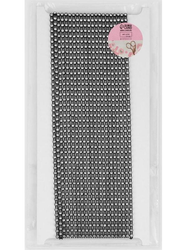 Стразы на нитях, 3 мм, 9 ± 1 м, цвет чёрный