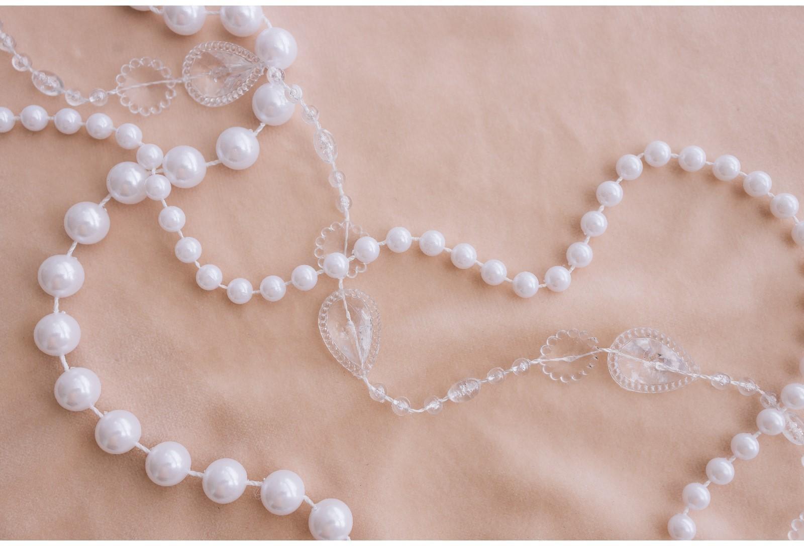 Жемчуг на нитях, круглый, 6 мм, 9 ± 1 м, цвет белый