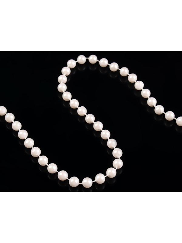 Жемчуг на нитях, круглый, 6 мм, 9 ± 1 м, цвет белый