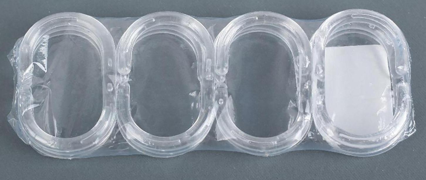 Набор колец для штор в ванную, пластик, 12 шт, цвет прозрачный