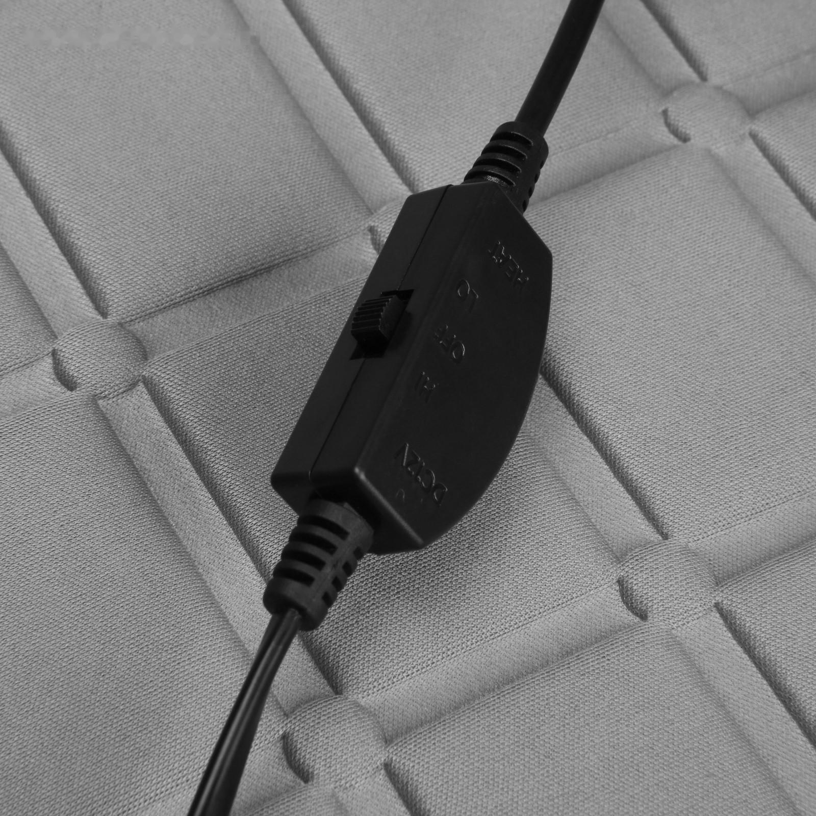 Накидка с подогревом TORSO, 12 В, регулятор, 95×50 см, провод 130 см, серый