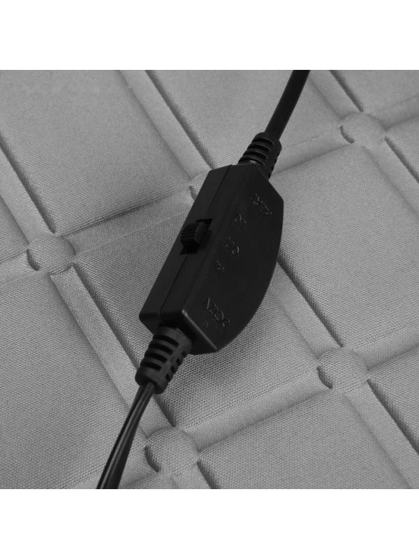 Накидка с подогревом TORSO, 12 В, регулятор, 95×50 см, провод 130 см, серый