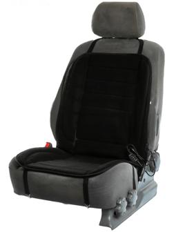 Накидка с подогревом TORSO, 12 В, регулятор, провод 120 см, иск. мех,  черный