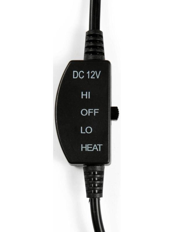 Накидка с подогревом TORSO, 12 В, регулятор, провод 120 см, иск. мех,  черный