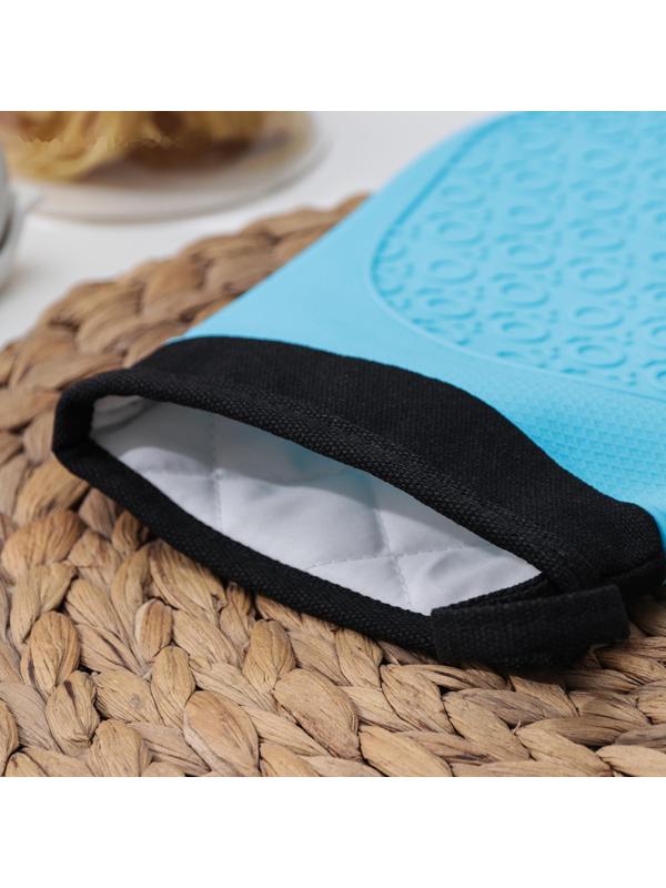 Рукавица силиконовая для горячего с манжетой Доляна «Профи», 26,5×18,5×1,5 см, цвет МИКС