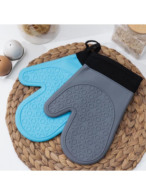 Рукавица силиконовая для горячего с манжетой Доляна «Профи», 26,5×18,5×1,5 см, цвет МИКС