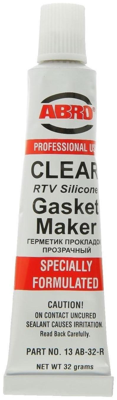 Герметик прокладок ABRO MASTERS, силиконовый, прозрачный, 32 г 13-AB-CH-32