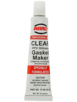 Герметик прокладок ABRO MASTERS, силиконовый, прозрачный, 32 г 13-AB-CH-32