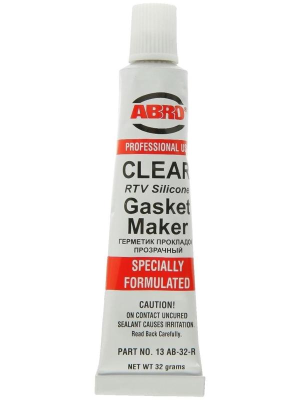 Герметик прокладок ABRO MASTERS, силиконовый, прозрачный, 32 г 13-AB-CH-32