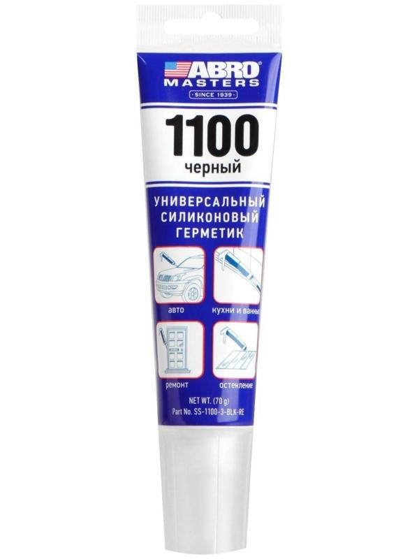 Герметик силиконовый 1100 ABRO MASTERS, черный, 70 г SS-1100-3-BLK-RE
