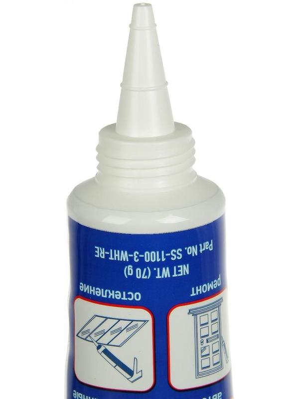 Герметик силиконовый 1100 ABRO MASTERS белый, 70 г SS-1100-3-WHT-RE